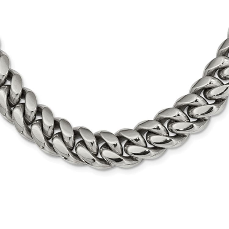 Mens Gentlemen's Classics(tm) Stainless Steel Curb Chain Necklace