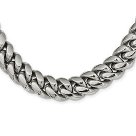 Mens Gentlemen's Classics&#40;tm&#41; Stainless Steel Curb Chain Necklace