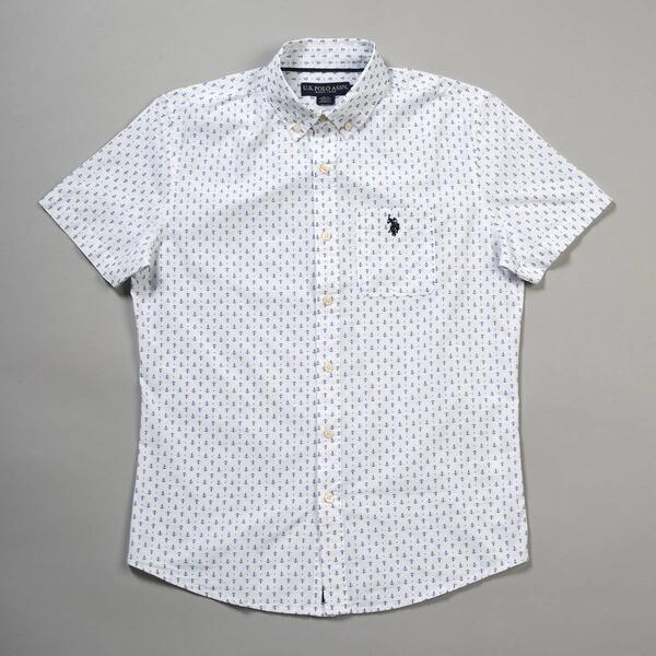 Mens U.S. Polo Assn.&#40;R&#41; Anchors & Dots Woven Button Down Shirt - image 