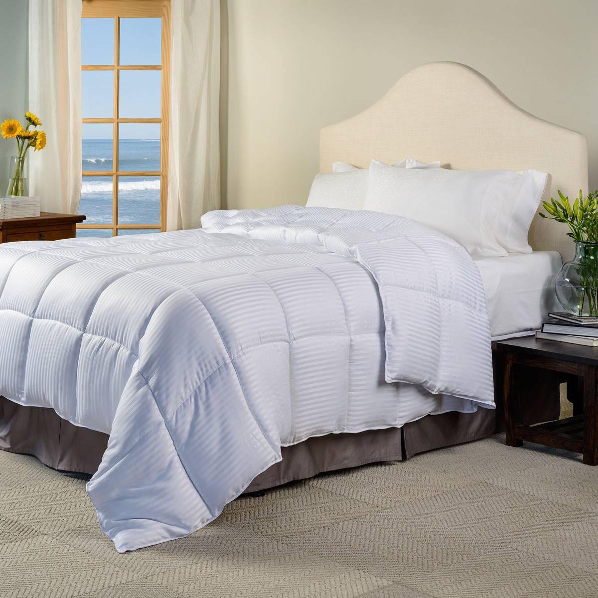 Superior Striped Reversible Down Alternative Comforter