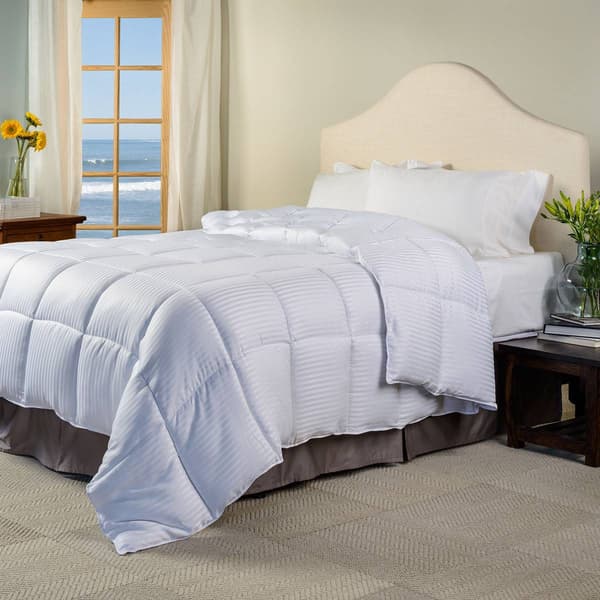 Superior Striped Reversible Down Alternative Comforter - image 