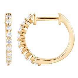 Nova Star&#40;R&#41; Gold Plated Lab Grown Diamond Hoop Earrings