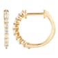 Nova Star(R) Gold Plated Lab Grown Diamond Hoop Earrings - image 1