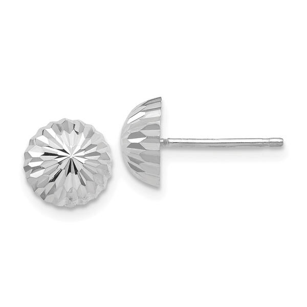 Gold Classics&#40;tm&#41; 14kt. White Gold 8mm Half Ball Post Earrings - image 
