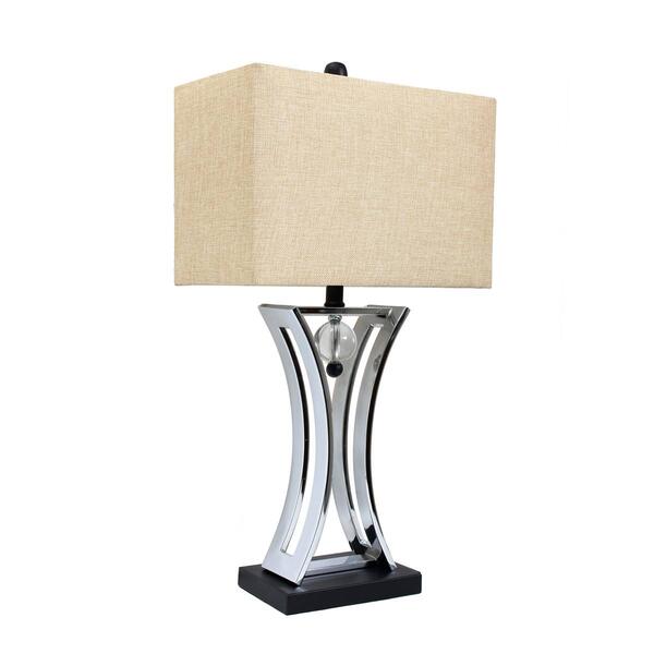 Elegant Designs Chrome Executive Business Table Lamp w/Shade - image 