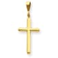 Unisex Gold Classics(tm) 14kt. Yellow Gold Round Cross Pendant - image 1