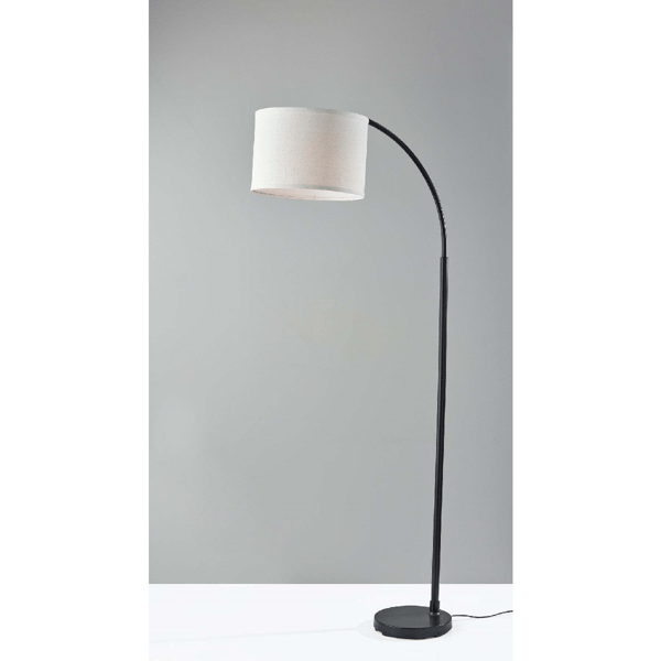 Simplee Adesso Jace Floor Lamp with Off-White Shade