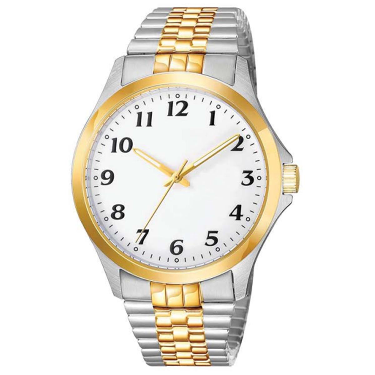 Mens Silver-Tone Dial Analog-Quartz Watch - 50520S-07-H34