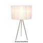 Simple Designs Silk Sheer Shade Brushed Nickel Tripod Table Lamp - image 6