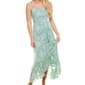 Juniors Emerald Sundae Floral Jacquard Cascade Ruffle Midi Dress - image 4