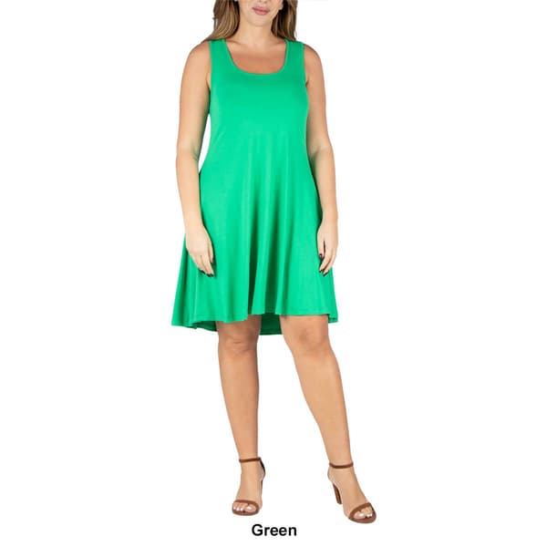 Plus Size 24/7 Comfort Apparel Sleeveless Shift Dress