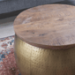 Linon Home Decor Royce Gold Drum With Storage - image 4