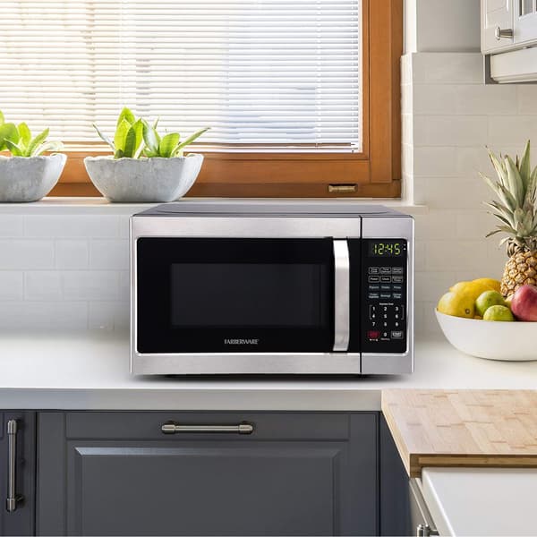 Farberware&#174; .7 Cu. Ft. Brushed Stainless Microwave