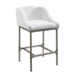 HH2 Home Dillon Low Profile Wingback White Counter Height Stool - image 2