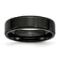 Mens Gentlemen's Classics&#40;tm&#41; Black Beveled Edge Wedding Band - image 1