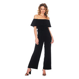 Juniors Almost Famous Liverpool Flounce Jumpsuit with Self Tie
