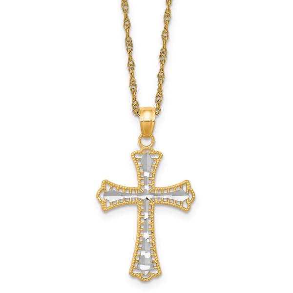 Gold Classics(tm) 10kt. Yellow Gold Cross Pendant Necklace - image 