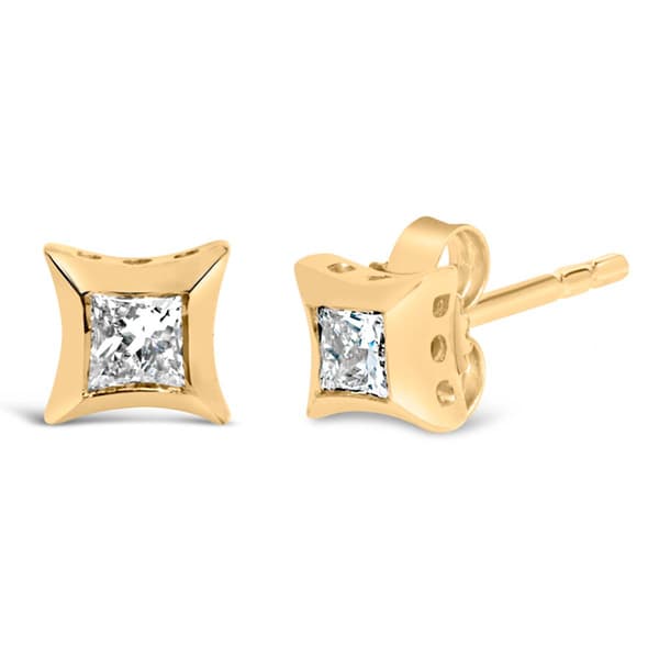 Haus of Brilliance 10kt. Gold 1/5ctw. Diamond Stud Earrings