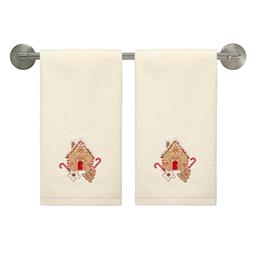 Avanti Gingerbread House 2pk. Hand Towel Set
