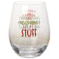 Home Essentials Naughty Nice Nevermind Stemless Wine Glass - image 1