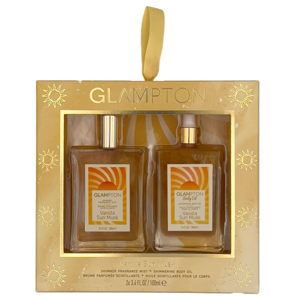 Glampton Vanilla Sun Musk Shimmer Body Mist & Fragrance Oil Set - image 