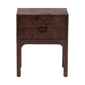 bali & pari Kayla Dark Walnut Brown Real Burl Wood Nightstand - image 3