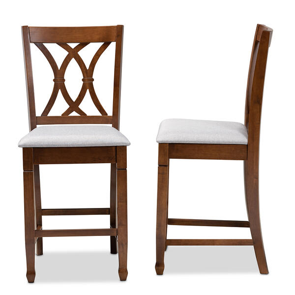 Baxton Studio Reneau 2 Piece Wood Pub Chair Set