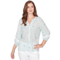 Womens Ruby Rd. Renaissance Romance 3/4 Sleeve Floral Blouse - image 1