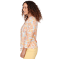 Womens Hearts of Palm Fun in the Sun 3/4 Sleeve Tie Hem Blouse - image 4