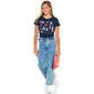Girls (7-12) Rare Editions Short Sleeve London Tee w/ Bow Jeans - image 1