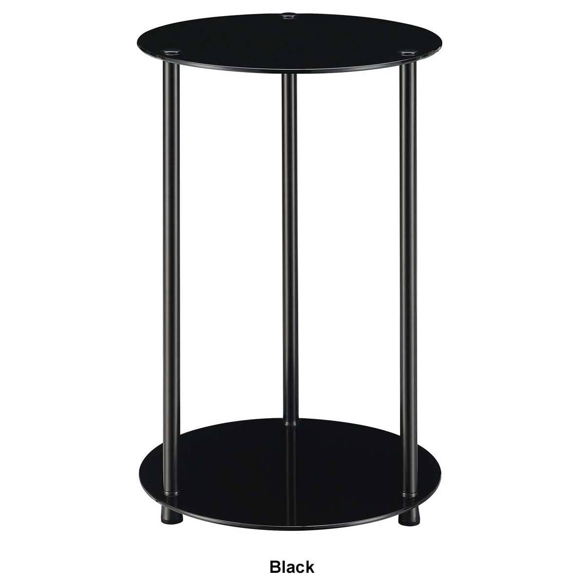 Convenience Concepts Designs2Go Glass 2 Tier Round End Table