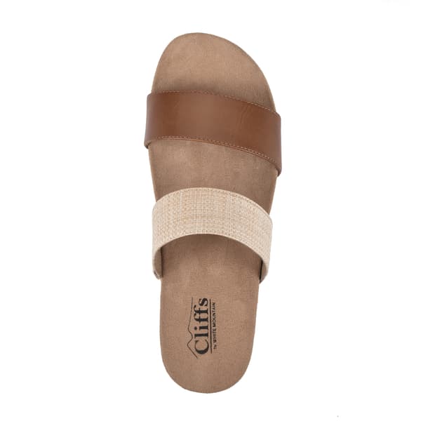 Womens Cliffs by White Mountain Tahlie Textured Slide Sandals