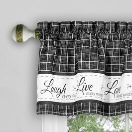 Achim Live Love Laugh Kitchen Curtain Set