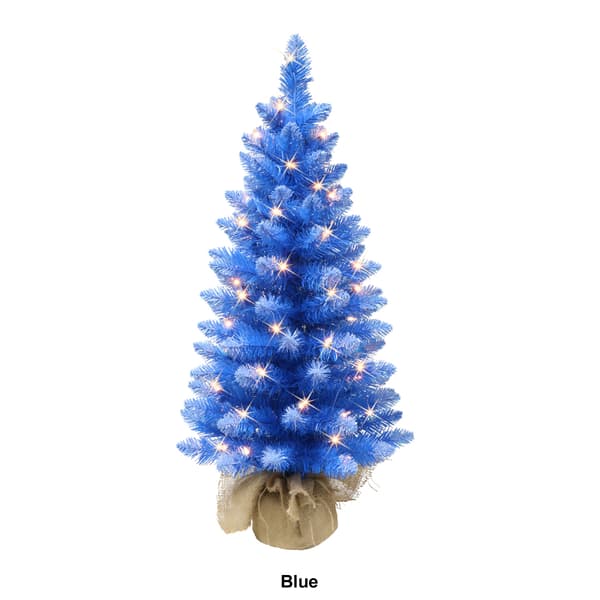 Puleo International 3ft. 50 Clear Incandescent Pre-Lit Color Tree