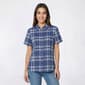 Womens Preswick & Moore® Plaid Dobby Camp Button Down - image 3