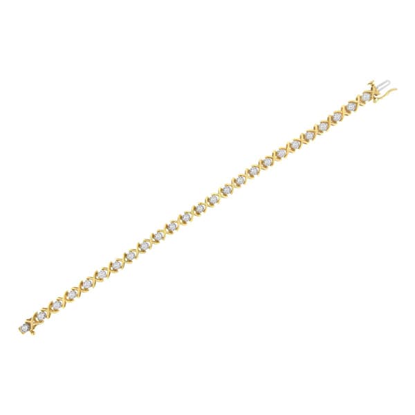 Diamond Classics&#8482; 10kt. Yellow Gold Diamond X Link Bracelet