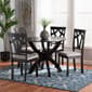 Baxton Studio Rasa Modern Dark Brown Wood 5pc. Dining Set - image 8