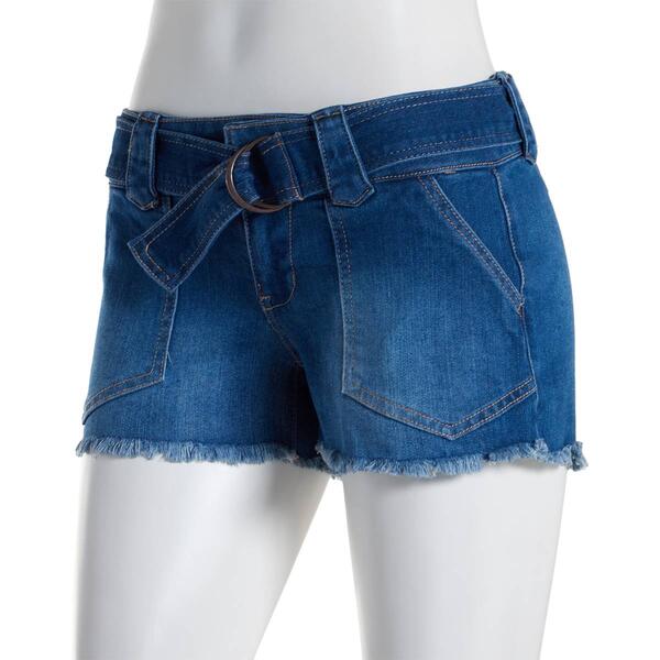 Juniors Almost Famous&#40;tm&#41; Feather Belted Utility Shorts - image 