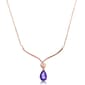 Gemstone Classics&#40;tm&#41; 10kt. Rose Gold Amethyst Y-Necklace - image 1