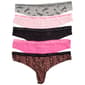 Womens Juicy Couture 5pk. Logo Thong Panties - JC8239-5PKFD - image 1