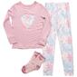 Girls Rene Rofe Snuggle Up Wild at Heart Pajamas & Socks - image 1