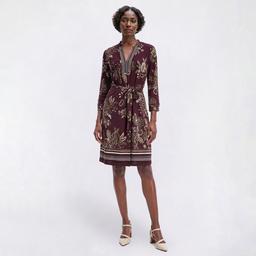 Womens Mlle Gabrielle 3/4 Sleeve Floral Crepe Sheath Dress
