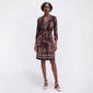 Womens Mlle Gabrielle 3/4 Sleeve Floral Crepe Sheath Dress - image 1