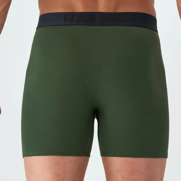 Mens Hanes Ultimate&#174; 5pk. Cotton Boxer Briefs - Dark Green/Navy