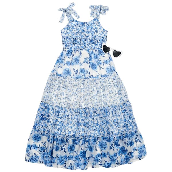 Girls &#40;7-16&#41; Speechless&#174; Mixed Floral Maxi Dress with Sunglasses