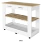 FM FURNITURE Brooklyn 80 Light Oak Kitchen Island - image 7