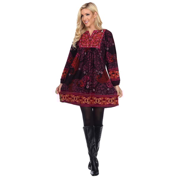Womens White Mark Apolline Paisley Embroidered Sweater Dress - image 