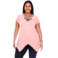 Plus Size White Mark Short Sleeve V-Neck Fenella Tunic - image 1