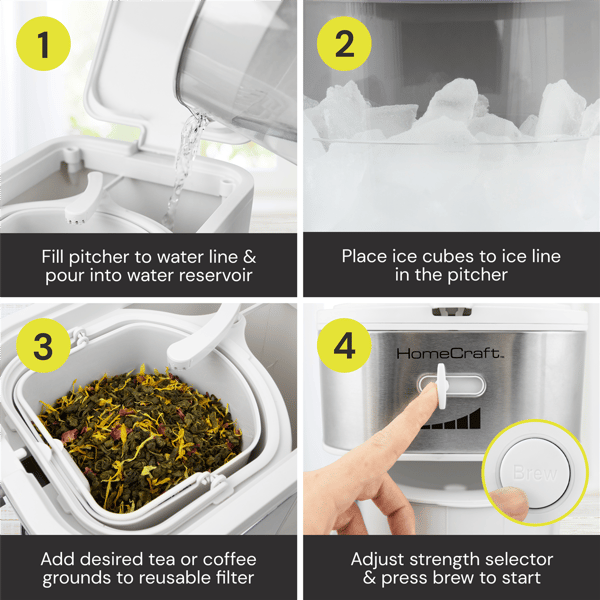 Home Craft 3qt. Café'' Ice Iced Coffee and Tea Brewing System