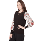 Petite Emaline Dusted Petals Floral Bishop Sleeve Sweater - image 3
